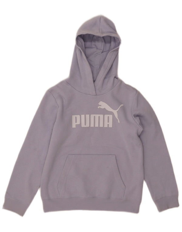PUMA Mädchen Graphic Hoodie Pullover 9–10 Jahre Lila Baumwolle