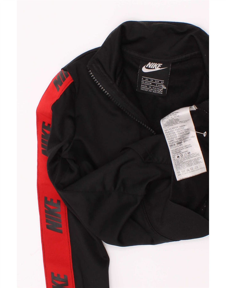 Nike Jungen-Trainingsanzugoberteil mit Grafik, 3–4 Jahre, XS, Schwarz, Farbblock