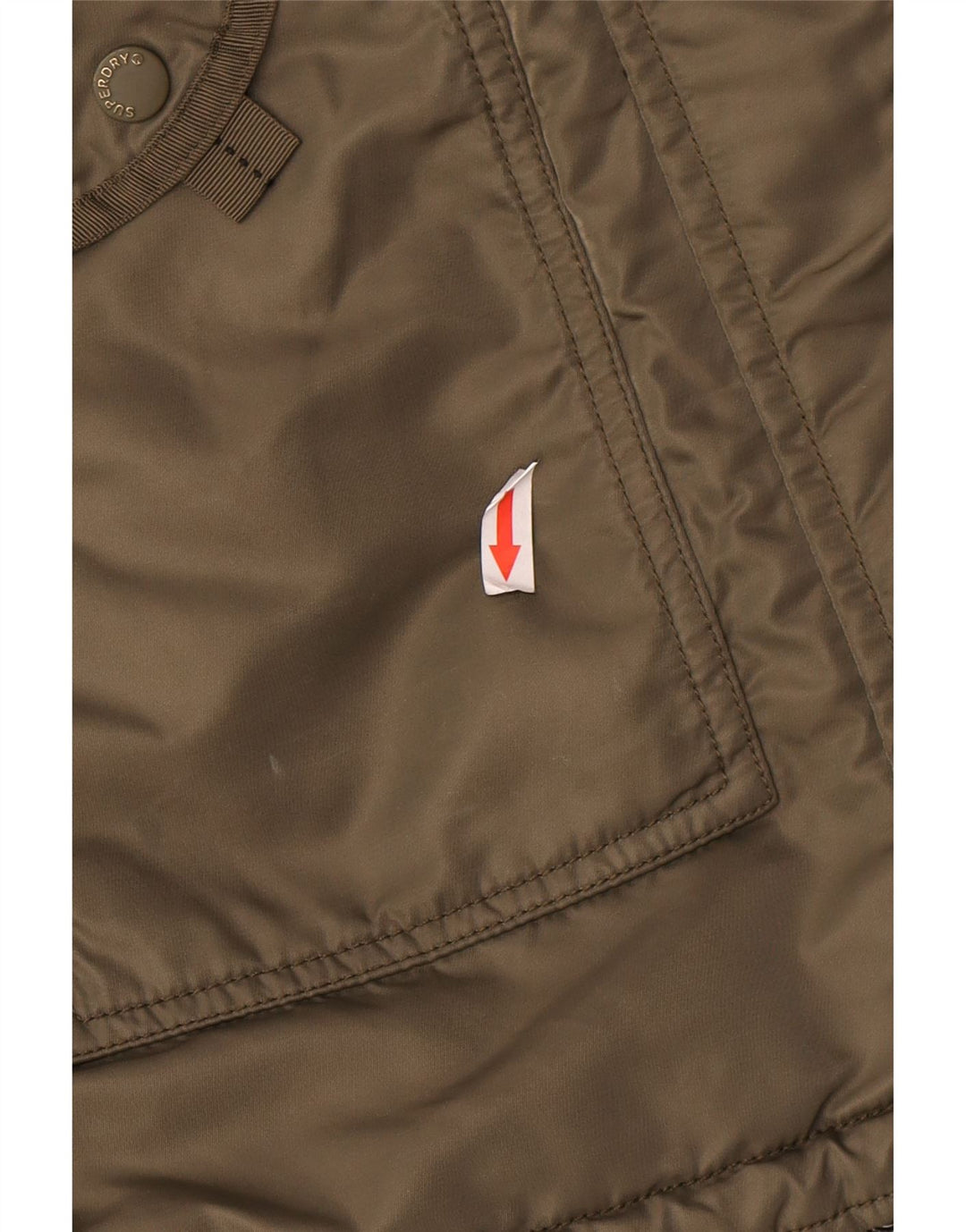 Superdry Damen-Parka mit Kapuze, UK 10, Größe S, Grün, Polyester