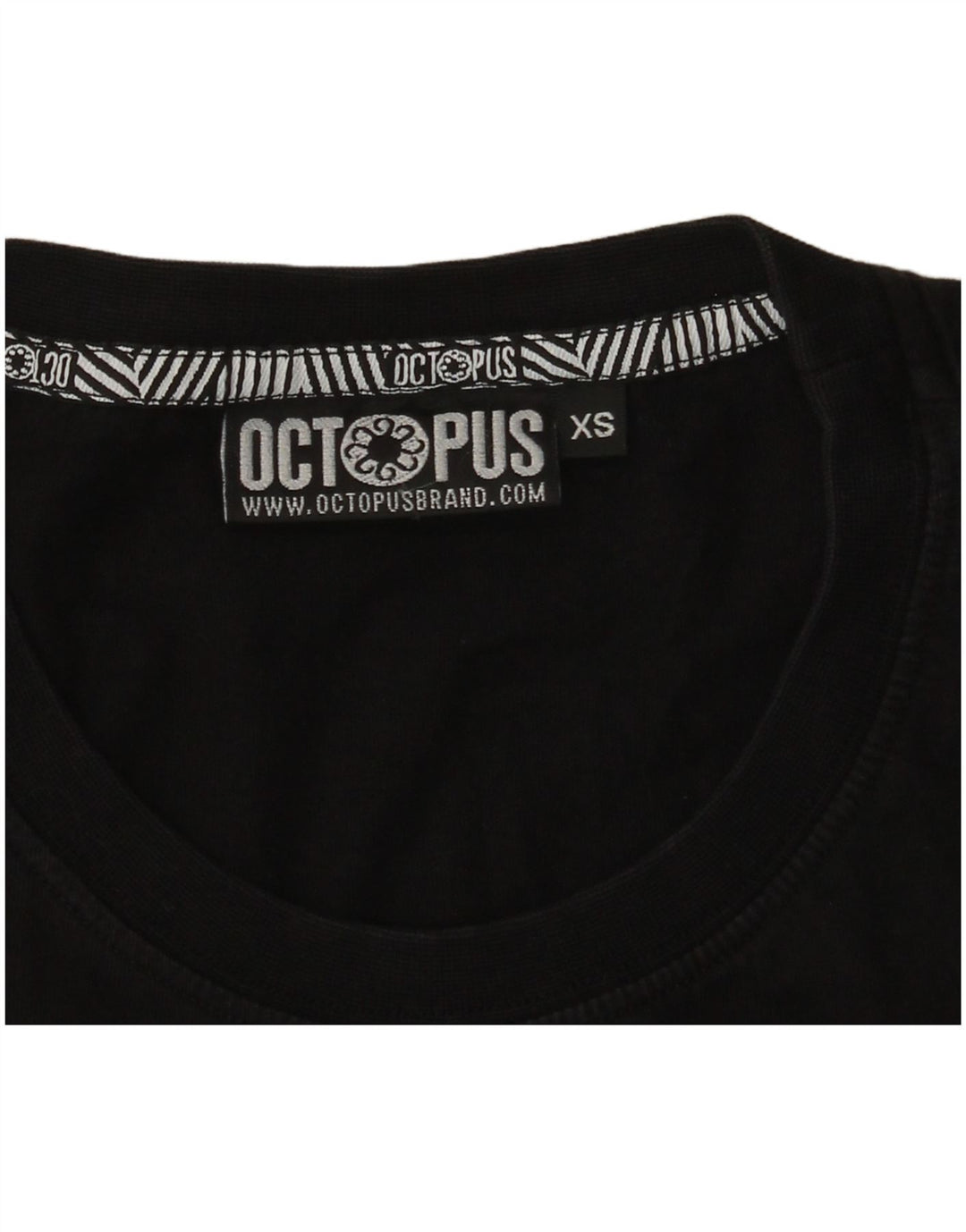 Octopus Herren Grafik T-Shirt Top XS Schwarz Geometrisch