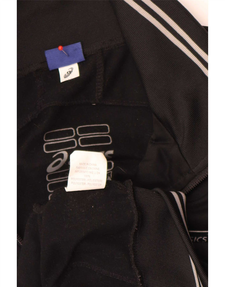 Asics Herren-Trainingsanzug mit normaler Passform, Top-Jacke, Mittelschwarz, Farbblock-Sport