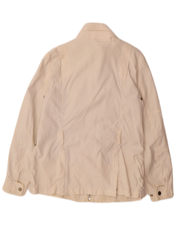 Zara Damen Utility-Jacke UK 16 Large Off White Nylon
