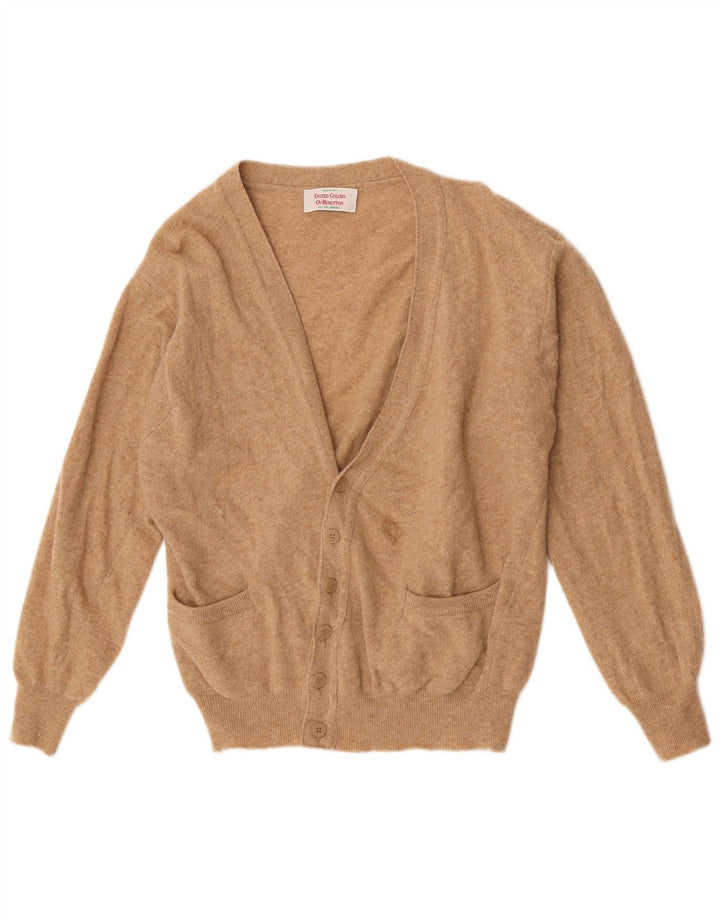 Benetton Damen-Cardigan-Pullover UK 16 Große braune Lammwolle