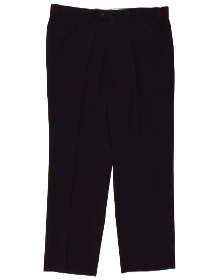 Gerade Herren-Chinohose von Marks & Spencer, W36 L31, marineblaues Polyester