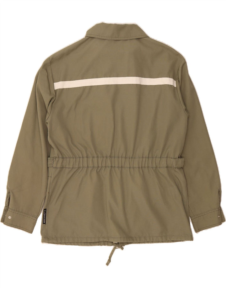 KLEPPER Mens Utility Jacket IT 50 Large Khaki Striped Polyester Vintage Klepper and Second-Hand Klepper from Messina Hembry 