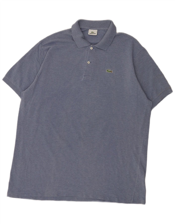 Lacoste Herren Poloshirt Größe 7 2XL Blaue Baumwolle