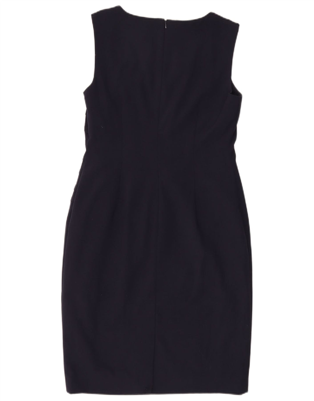 Calvin Klein Damen Ärmelloses Etuikleid US 8 Medium Marineblau Polyester