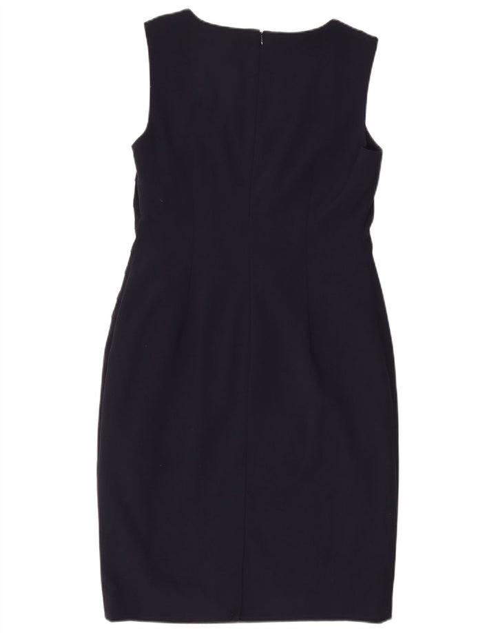 Calvin Klein Damen Ärmelloses Etuikleid US 8 Medium Marineblau Polyester