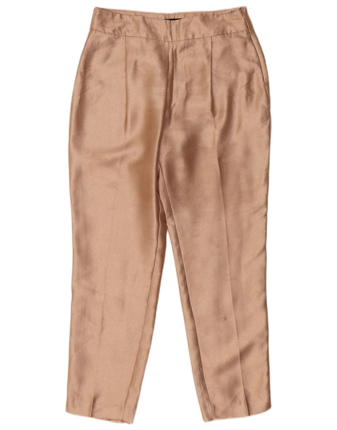 Zara Damen Tapered Casual-Hose, Größe S, W27, L26, Beige, Polyester