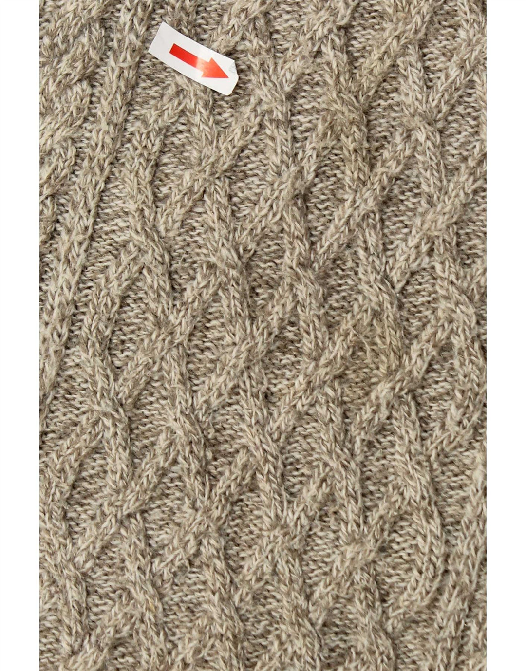 Zara Herren-Pullover mit Schalkragen, mittelbeigefarbenes Acryl
