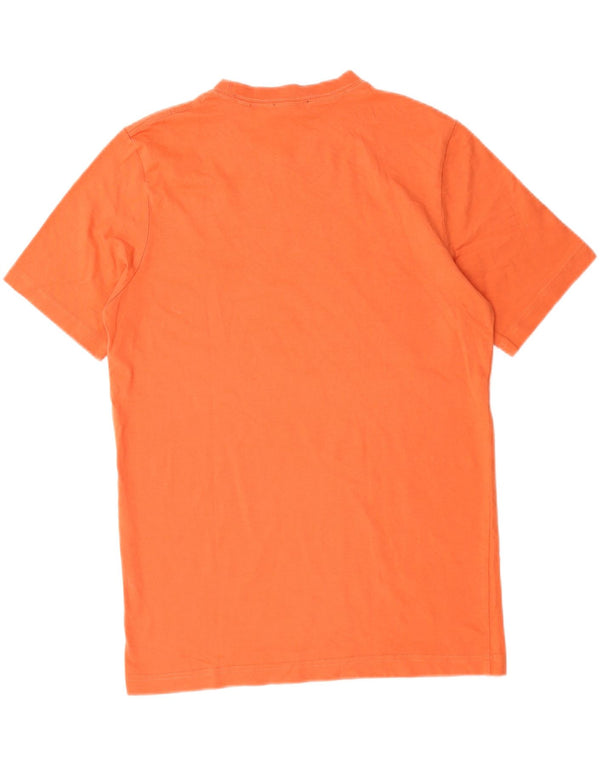 Jack & Jones Mens T-Shirt Top Large Orange Cotton