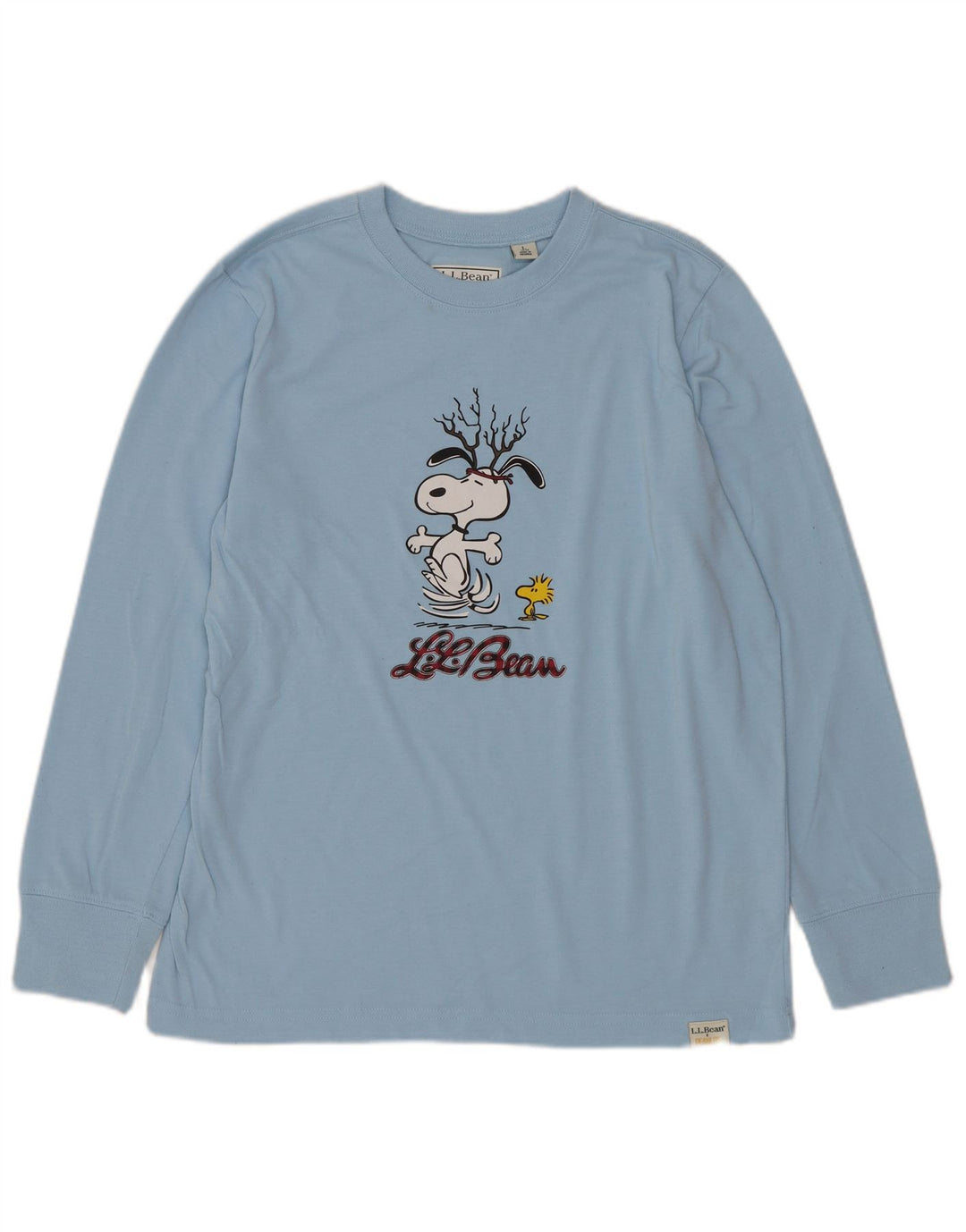 L.L.Bean Peanuts Graphic Top für Jungen, langärmelig, 14–15 Jahre, Größe L, Blau