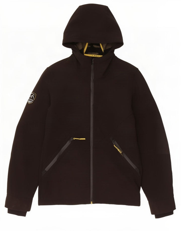 Superdry Herren-Windbreakerjacke mit Kapuze, UK 36, Größe S, Schwarz, Polyester