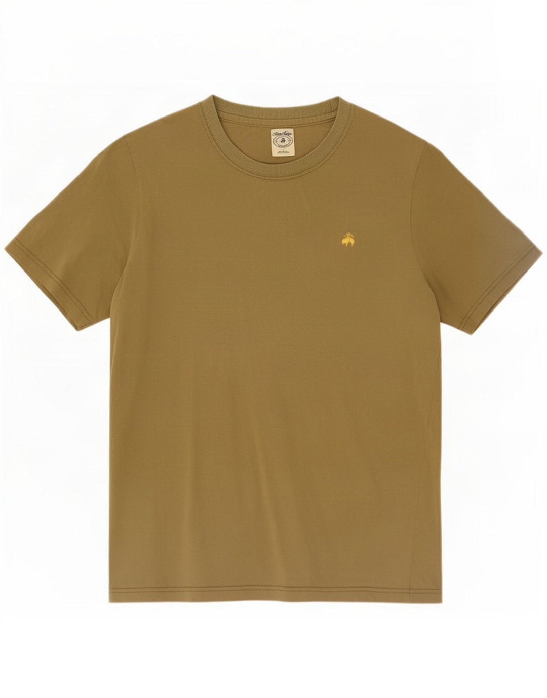 Brooks Brothers Herren T-Shirt Top Large Khaki Baumwolle