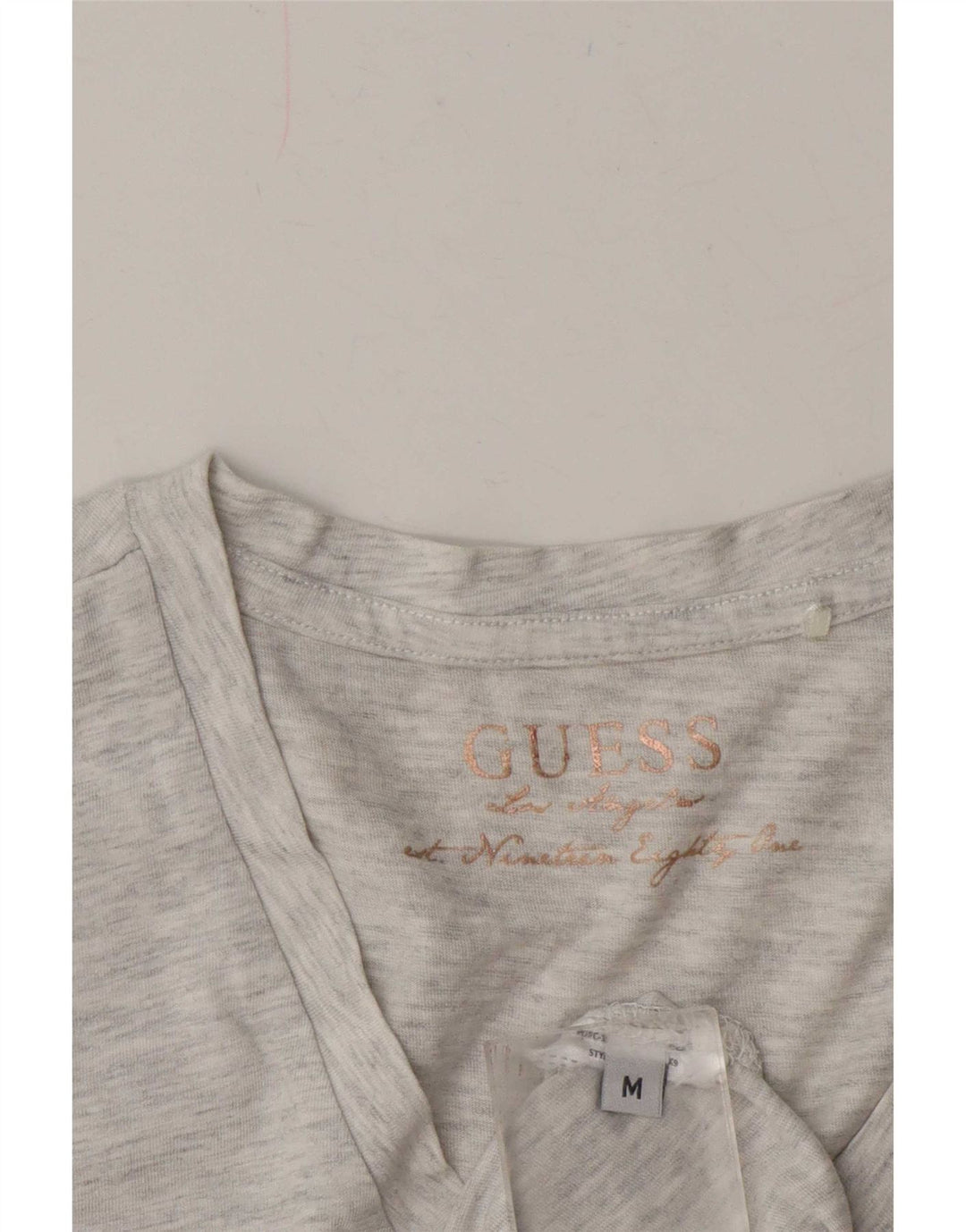 Guess Grafik-T-Shirt-Oberteil für Damen, UK 14, Mittelgrau meliert