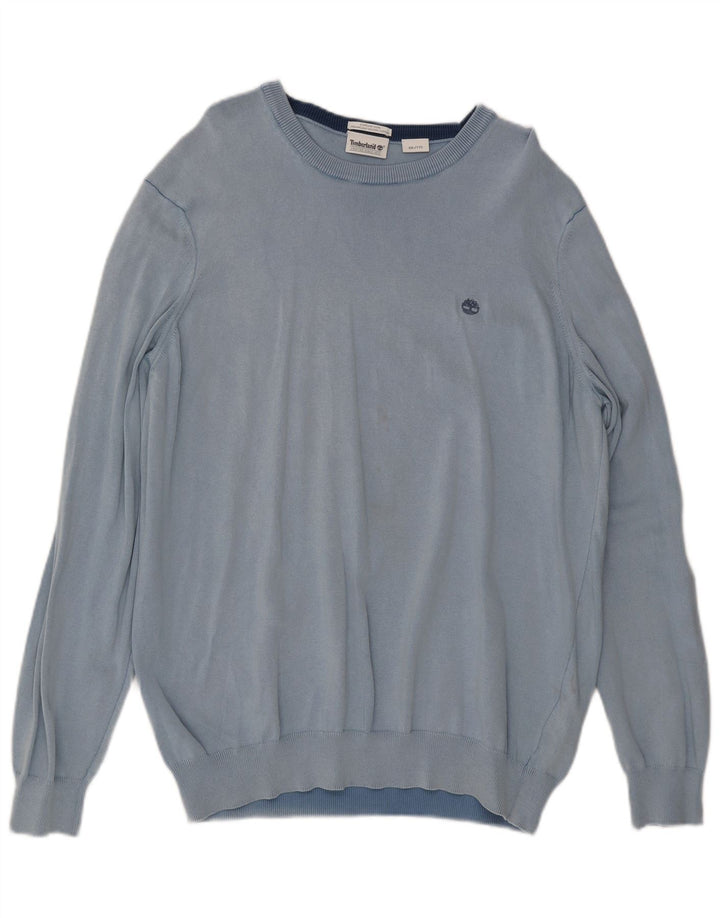 Timberland Herren-Pullover mit Rundhalsausschnitt, 2XL, blaue Baumwolle