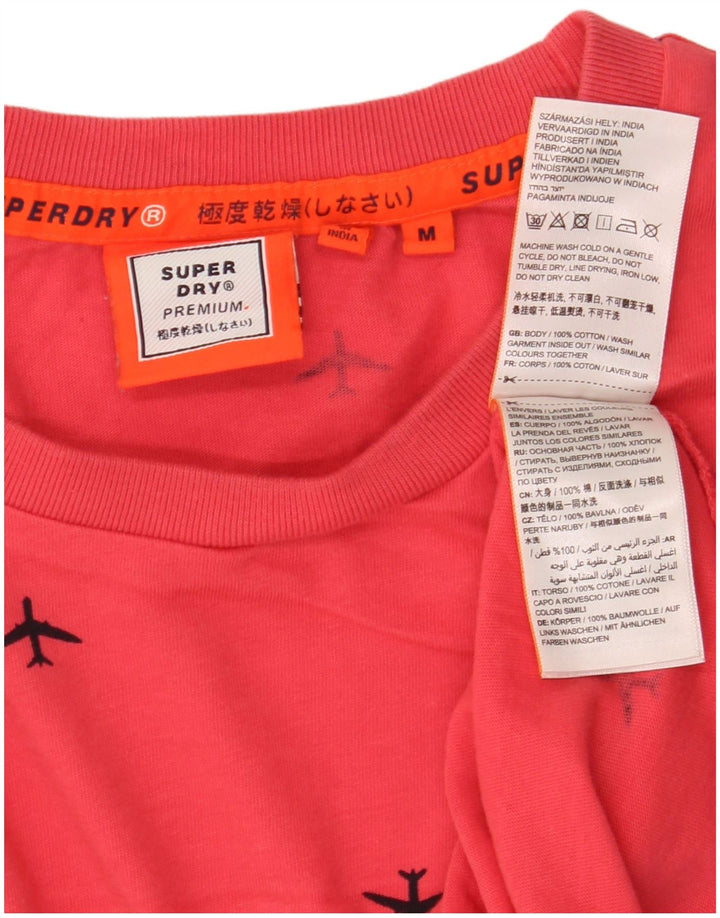 SUPERDRY Herren Grafik-T-Shirt-Oberteil aus mittelroter Baumwolle