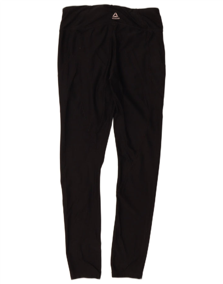 REEBOK Damen Leggings UK 10 Small Schwarz