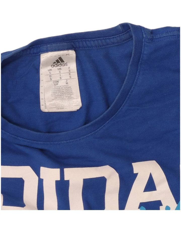 Adidas Herren Grafik T-Shirt Top Small Blau Baumwolle