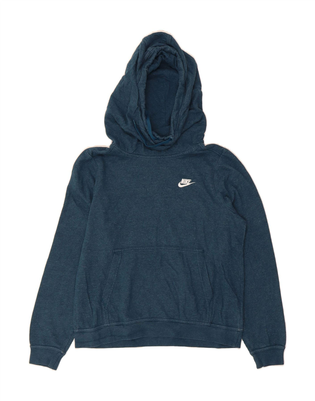 NIKE Womens Hoodie Jumper UK 14 Medium Blue Cotton Vintage Nike and Second-Hand Nike from Messina Hembry 