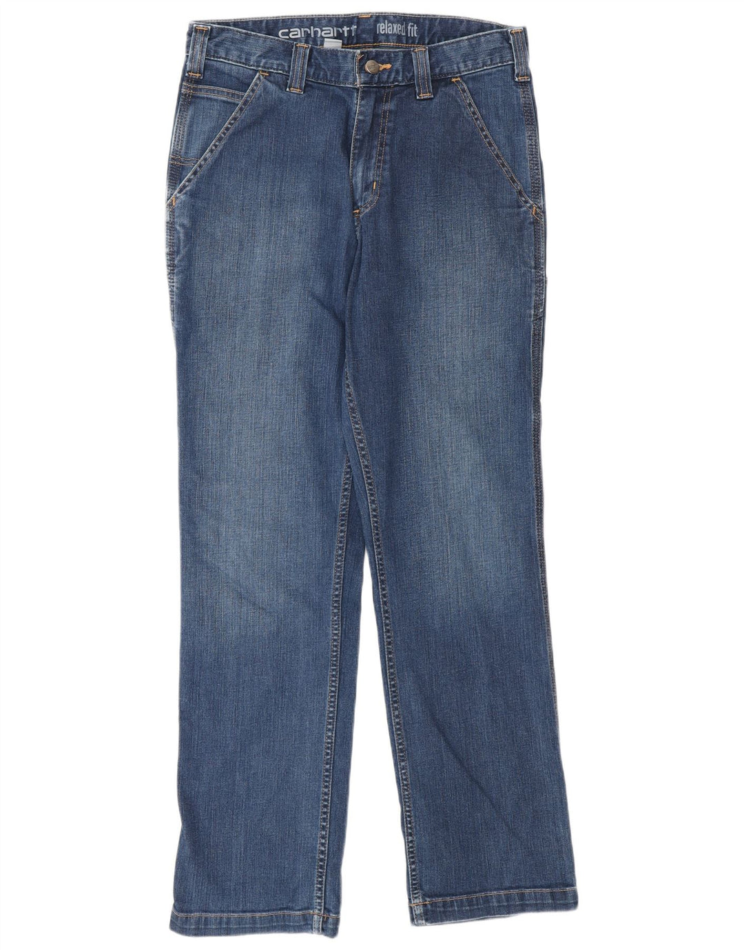 CARHARTT Herren Cargo Relaxed Fit Straight Jeans W30 L30 Blaue Baumwolle