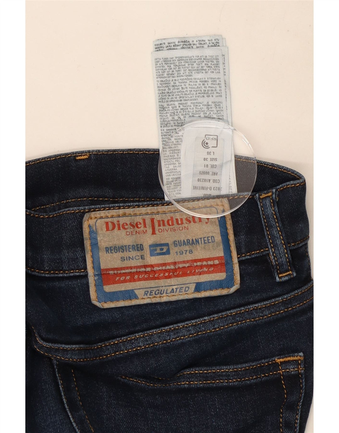 Diesel Damen Slim Jeans W30 L30 Marineblaue Baumwolle