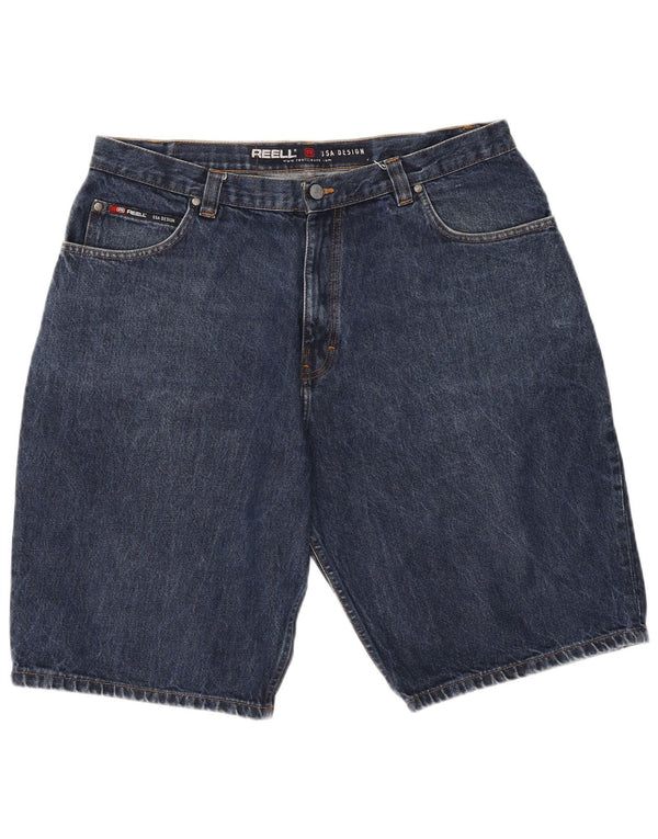 Vintage Mens Denim Shorts W38 XL Blue Cotton