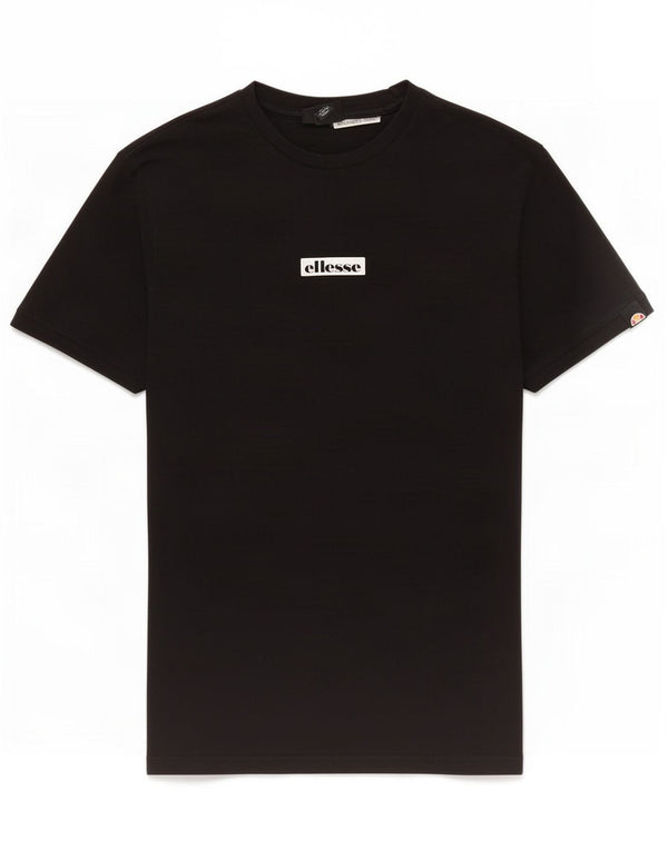 Ellesse Herren-T-Shirt mit Grafik, Größe S, schwarze Baumwolle