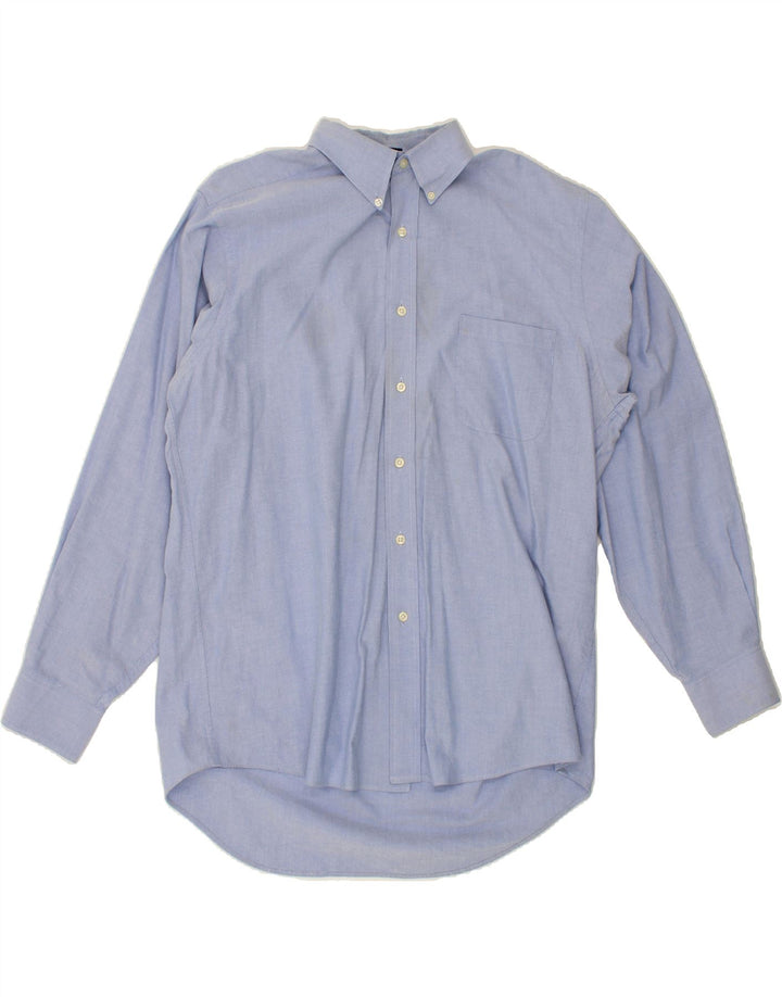 CHAPS Mens Shirt Size 16-16 1/2 Large Blue Cotton Vintage Chaps and Second-Hand Chaps from Messina Hembry 