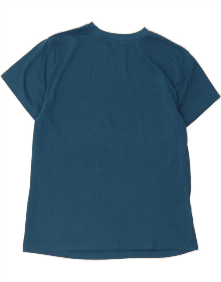 CHAMPION Womens Graphic T-Shirt Top UK 14 Medium Blue Cotton Vintage Champion and Second-Hand Champion from Messina Hembry 
