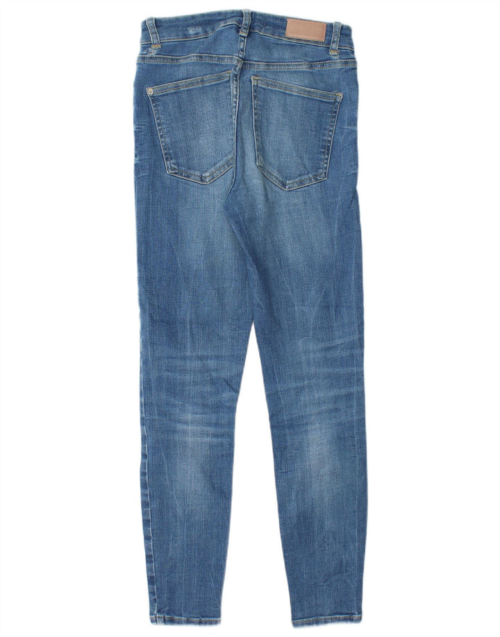 Zara Damen Distressed Skinny Jeans W26 L26 Blau