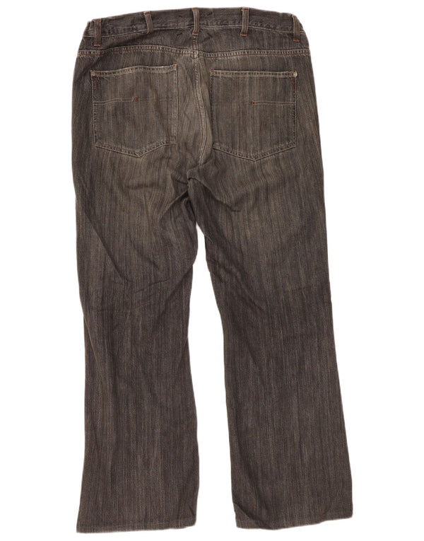 CALVIN KLEIN Herren Bootcut Jeans W36 L30 Schwarze Baumwolle