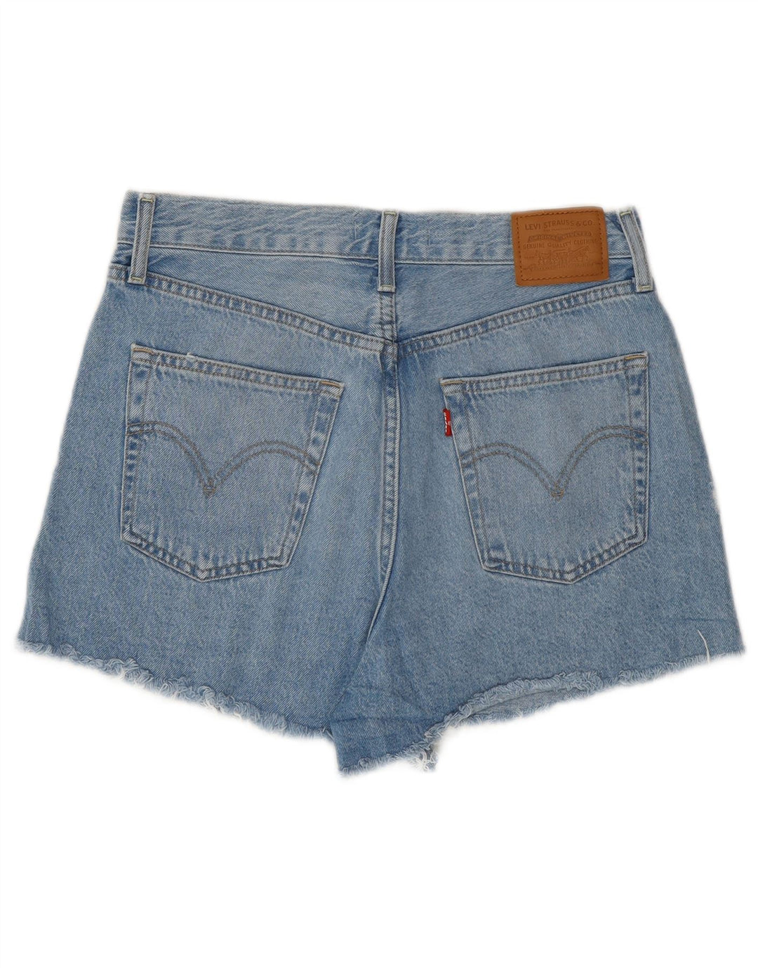 Levi's Damen Ribcage Denim-Shorts mit hoher Taille, W30, mittelblaue Baumwolle