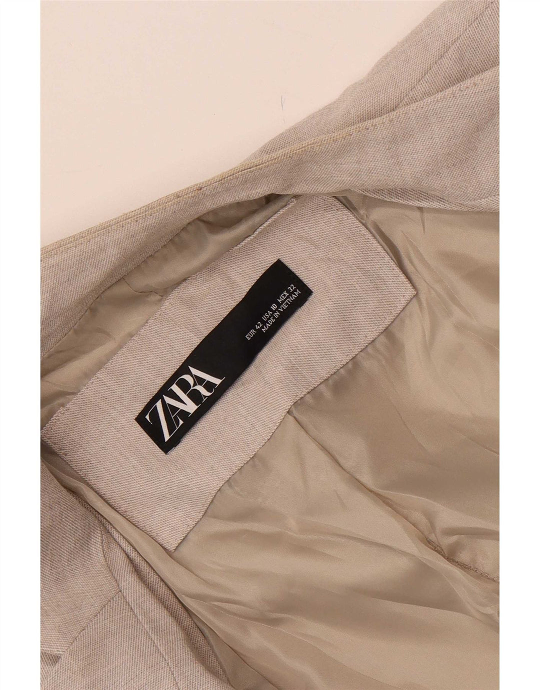 Zara Damen 1-Knopf-Blazerjacke EU 42 Large Grau