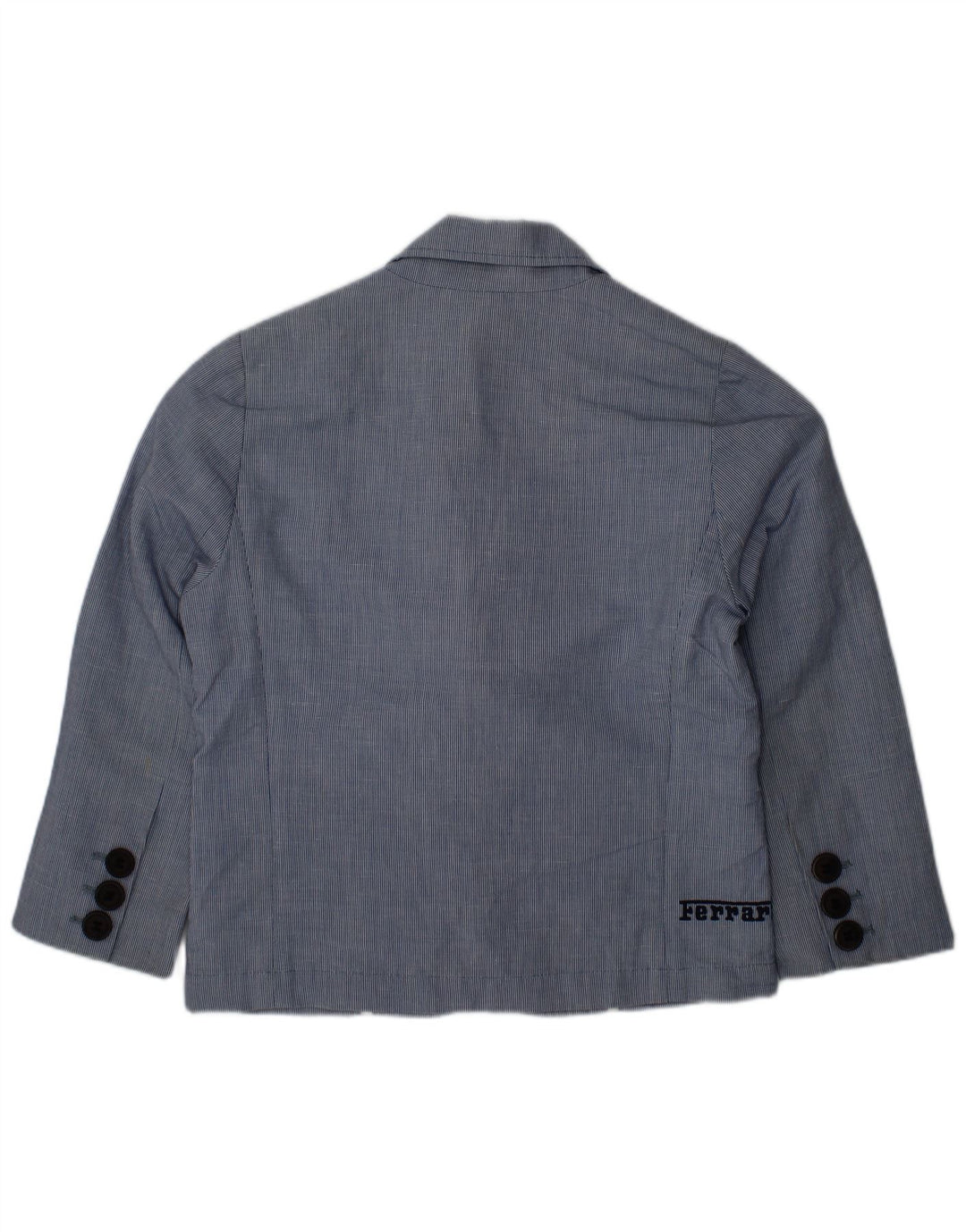 Ferrari Jungen-Blazer mit 2 Knöpfen, 3–4 Jahre, blaue Nadelstreifen