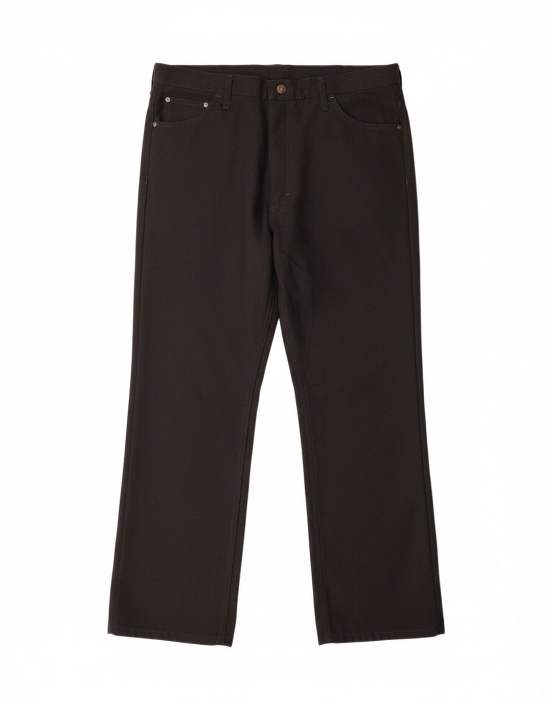WRANGLER Mens Straight Casual Trousers W40 L30 Black Polyester