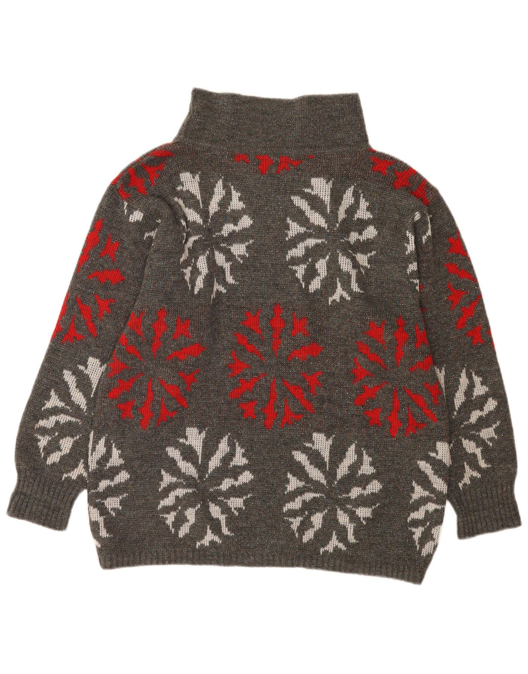 Flou Rollkragenpullover für Damen, Gr. 14, mittelgrau, geometrisch