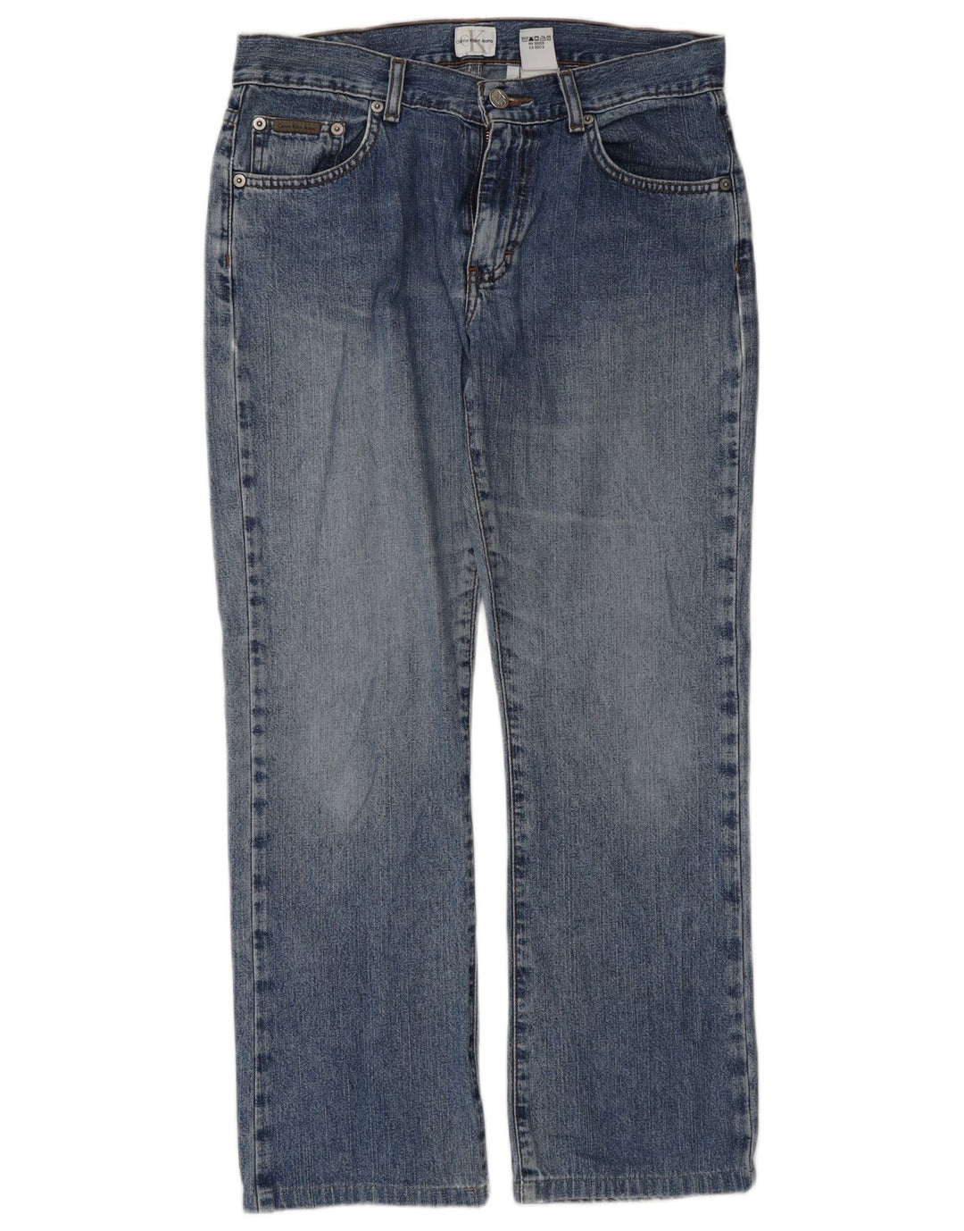 CALVIN KLEIN Damen Straight Jeans US 7 Medium W30 L28 Blaue Baumwolle