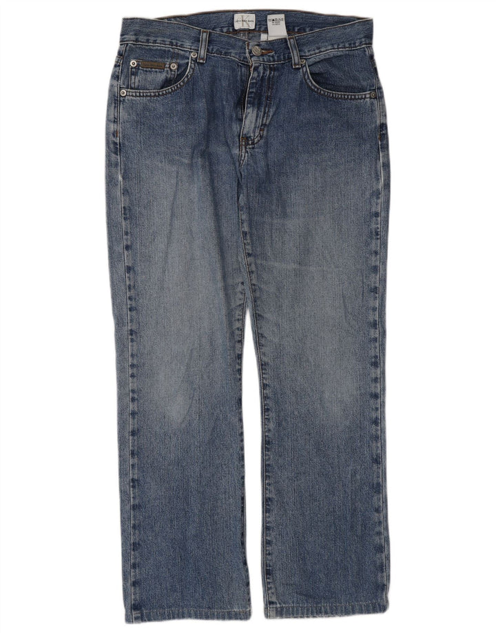CALVIN KLEIN Damen Straight Jeans US 7 Medium W30 L28 Blaue Baumwolle