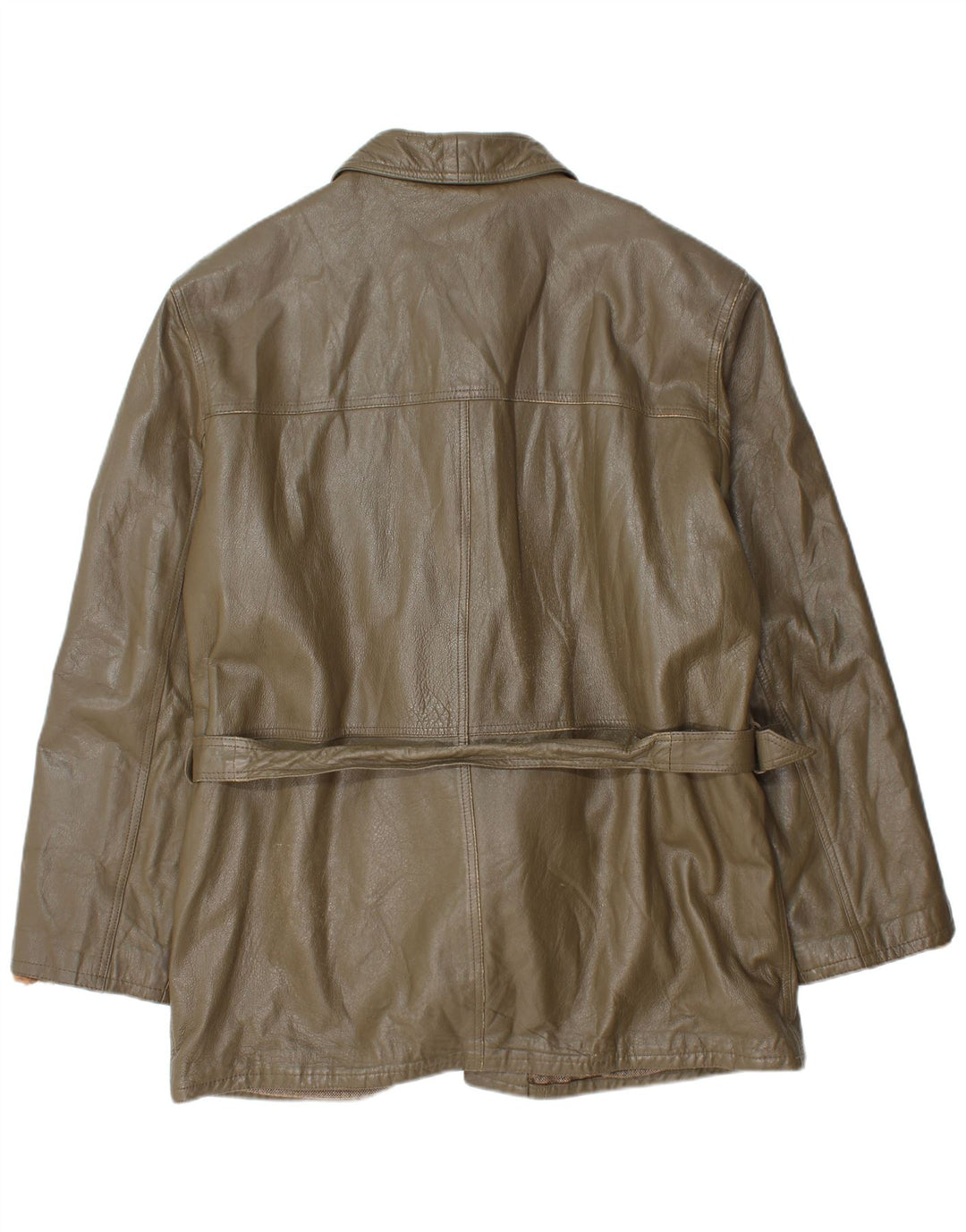 Vintage Herren Lederjacke UK 40 Großes Khaki-Leder