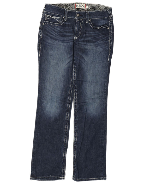 ARIAT Damen Straight Jeans W31 L32 Blaue Baumwolle