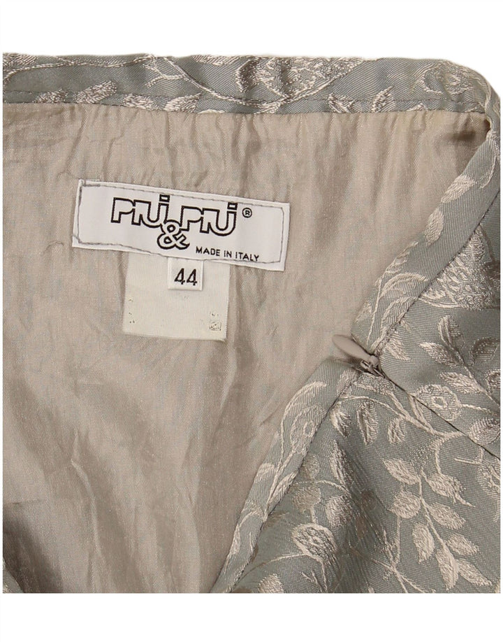 PIU & PIU Damen Minirock IT 44 Medium W28 Grau geblümt