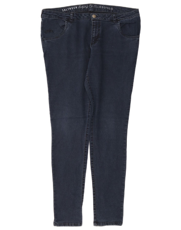 Saltrock Damen Jegging Skinny Jeans UK 12 Medium W34 L30 Marineblau Baumwolle