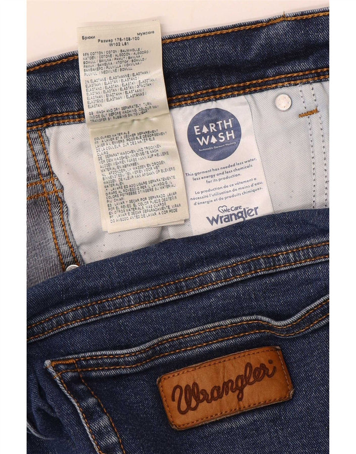 Wrangler Herren Texas Straight Jeans W40 L32 Blaue Baumwolle