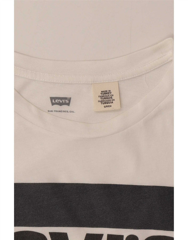 Levi's Herren-T-Shirt mit Grafik, Größe S, Weiß