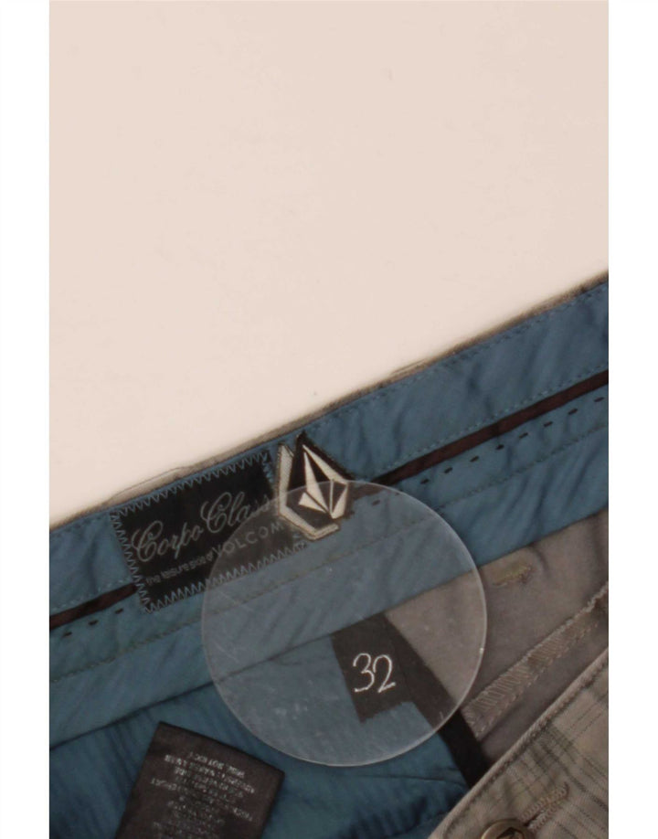 Volcom Herren Chinoshorts Medium W32 Grau kariert