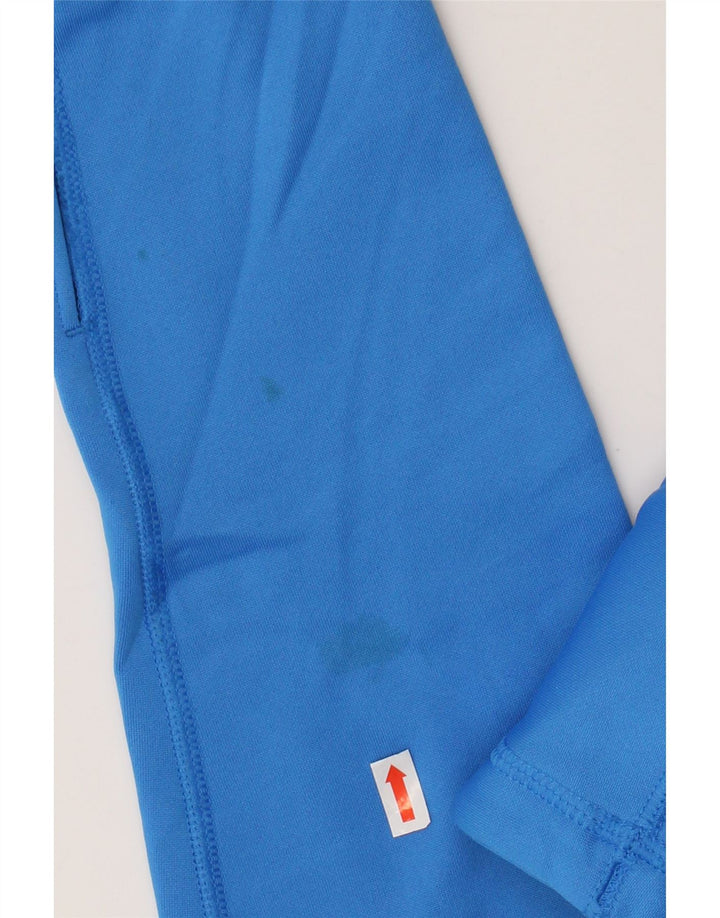 NIKE Womens Graphic Hoodie Pullover UK 14 Mittelblaues Polyester