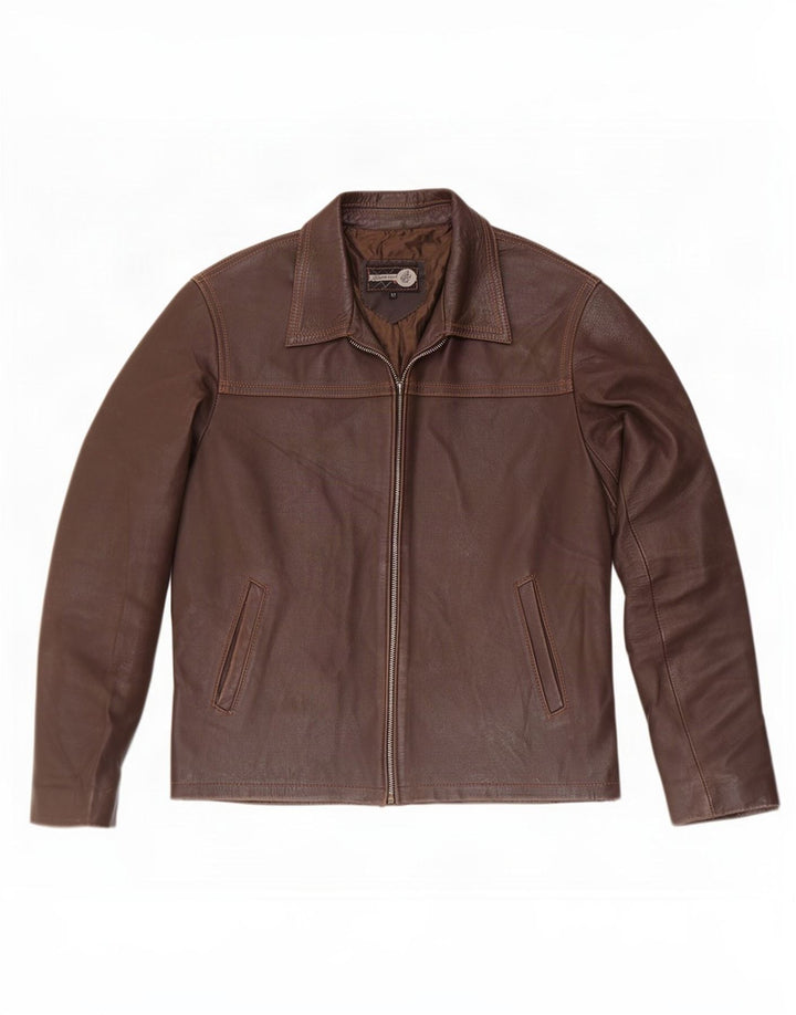Vintage Herren Lederjacke IT 52 XL Braun