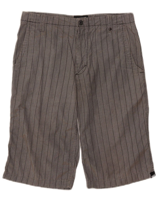 VANS Chino-Shorts für Jungen, 14–15 Jahre, XL, W30, graue Nadelstreifen-Baumwolle