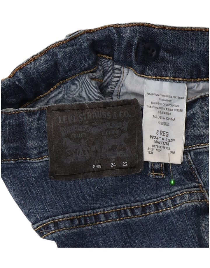 Levi's Jungen 511 Slim Jeans, 7–8 Jahre, W24 L22, blaue Baumwolle